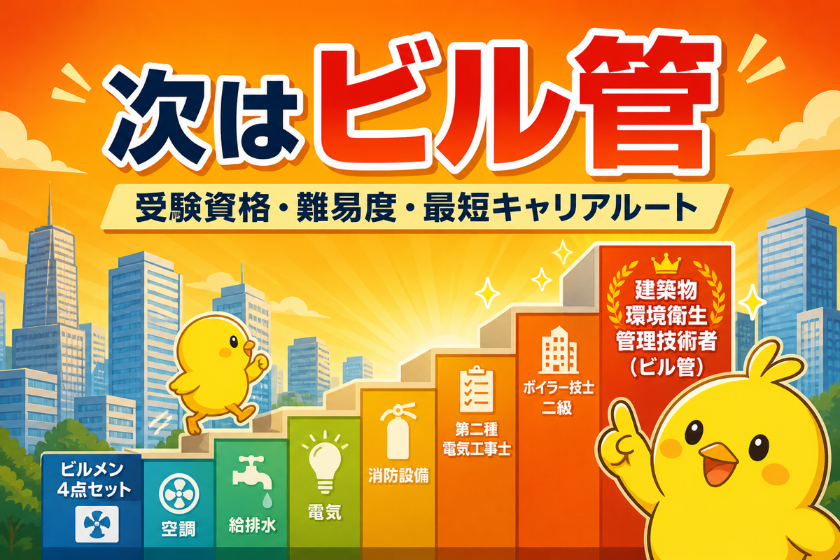 ビルメン4点セットの次はビル管｜受験資格・難易度・最短キャリアルート【2026年版】