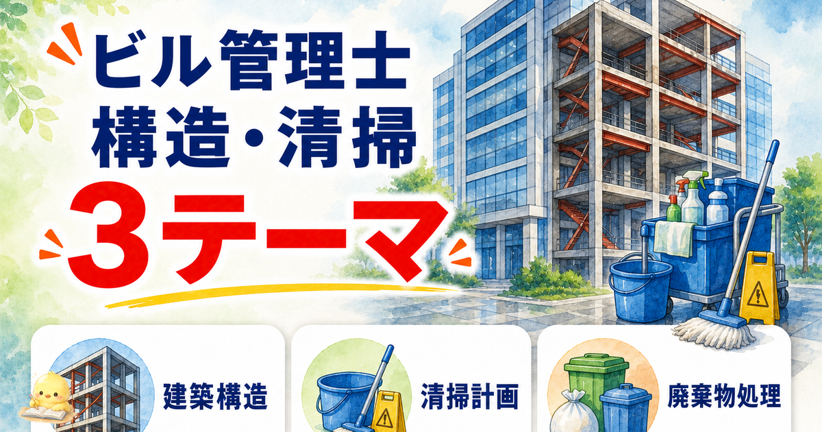 ビル管理士 構造・設備・清掃 3テーマ｜建築構造/清掃計画/廃棄物処理 (2026年版)