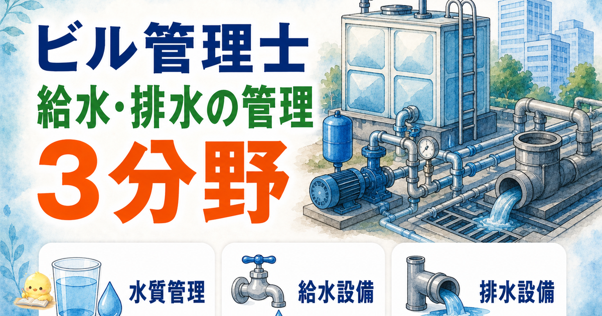 ビル管理士 給水・排水の管理 3分野｜水質管理/給水設備/排水設備 (2026年版)