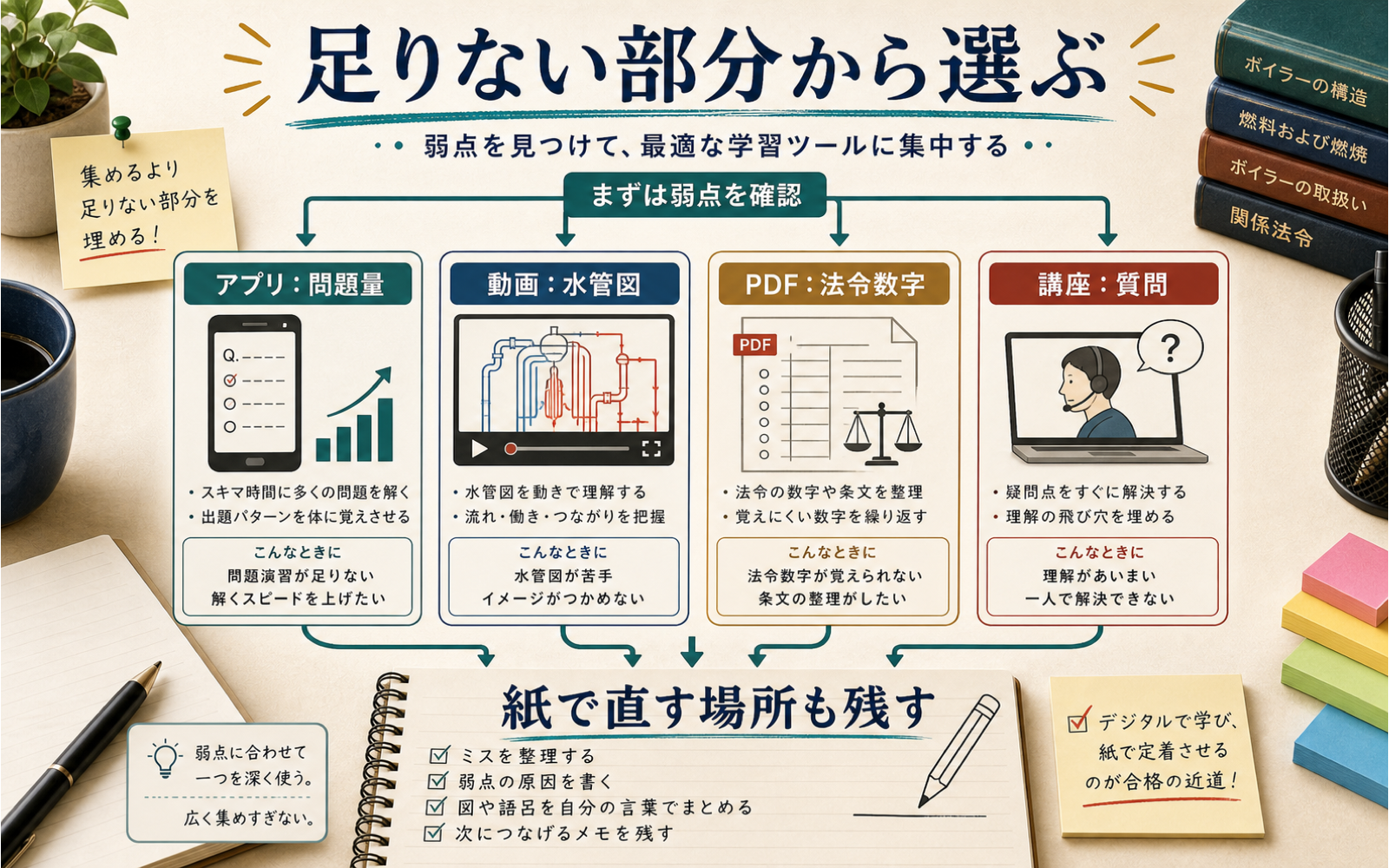 一級ボイラー技士 オンライン学習|アプリ・動画・通信講座の選び方 (2026年版) の挿絵 1