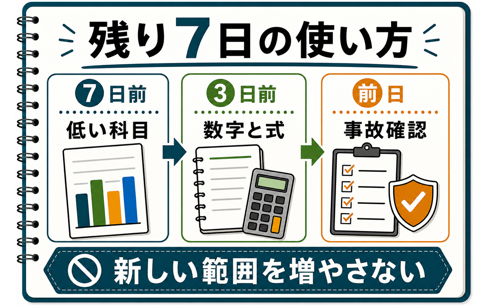一級ボイラー技士 直前総まとめ｜7日・3日・前日で捨てる範囲を決める (2026年版) の挿絵 1