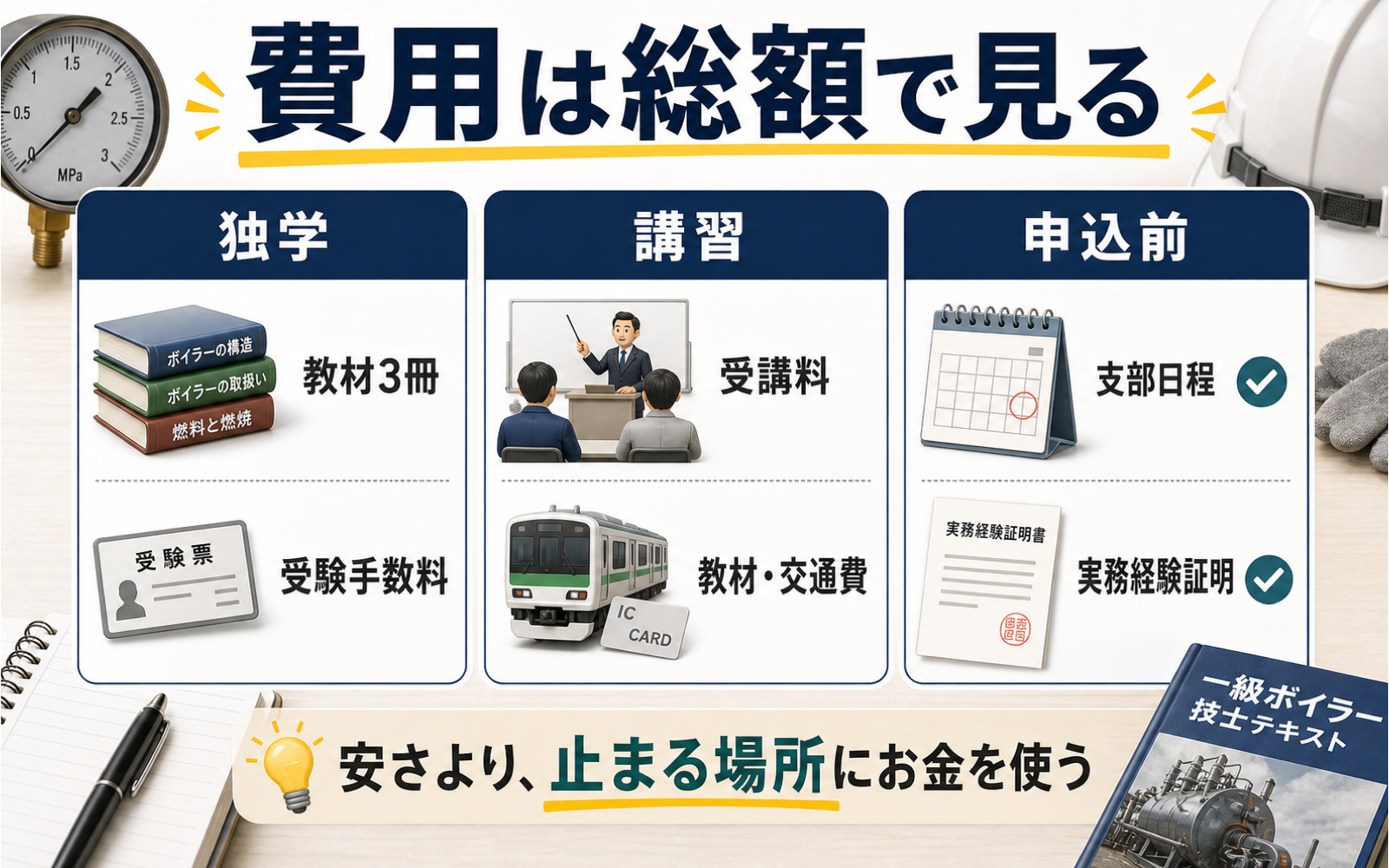 一級ボイラー技士は独学か講習か｜水管・計算・実務経験で決める (2026年版) の挿絵 2