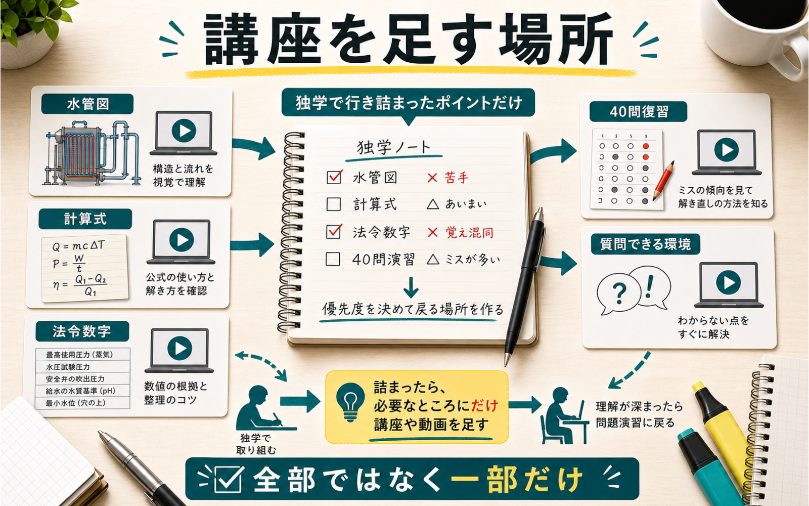 一級ボイラー技士は独学でいける？講座を足すべき人の見分け方 (2026年版) の挿絵 2