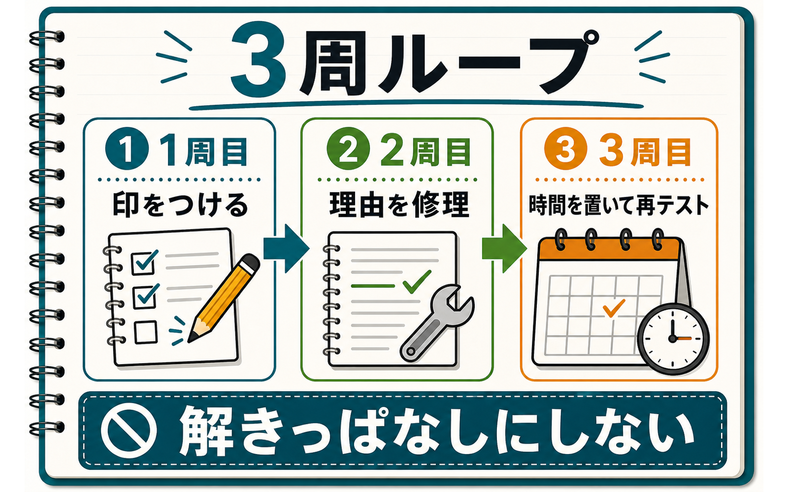 一級ボイラー技士 問題演習|間違いを点に変える3周ループ (2026年版) の挿絵 1