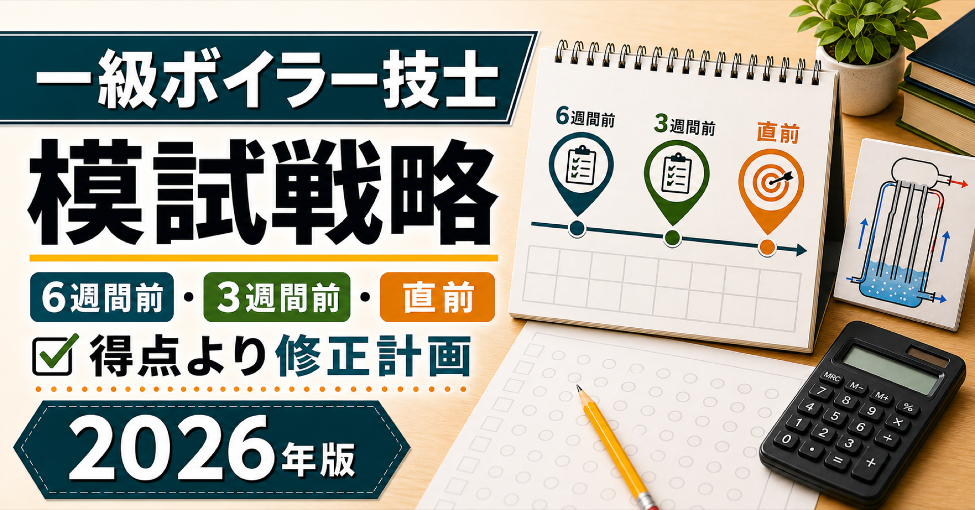 一級ボイラー技士 模試戦略｜6週間前・3週間前・直前の使い分け (2026年版)