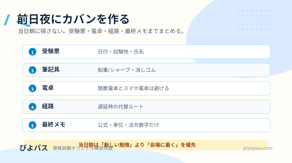 一級ボイラー技士 試験当日ガイド｜持ち物・電卓・4時間の使い方 (2026年版) の挿絵 1