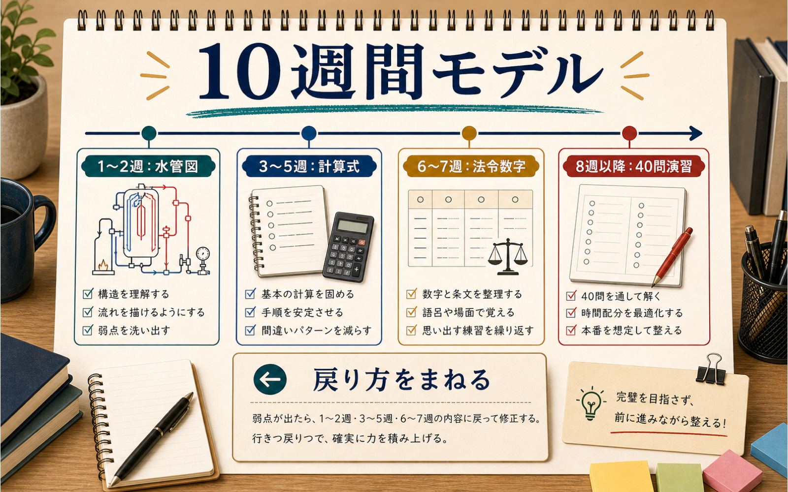 一級ボイラー技士 合格者の勉強ルート｜実務経験を点数に変える10週間 (2026年版) の挿絵 1