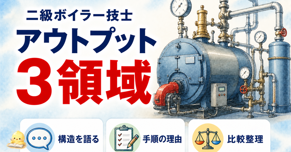 【2026年版】二級ボイラー技士のアウトプット勉強法|4 科目を声で説明して合格率 54% を突破する 45 分サイクル