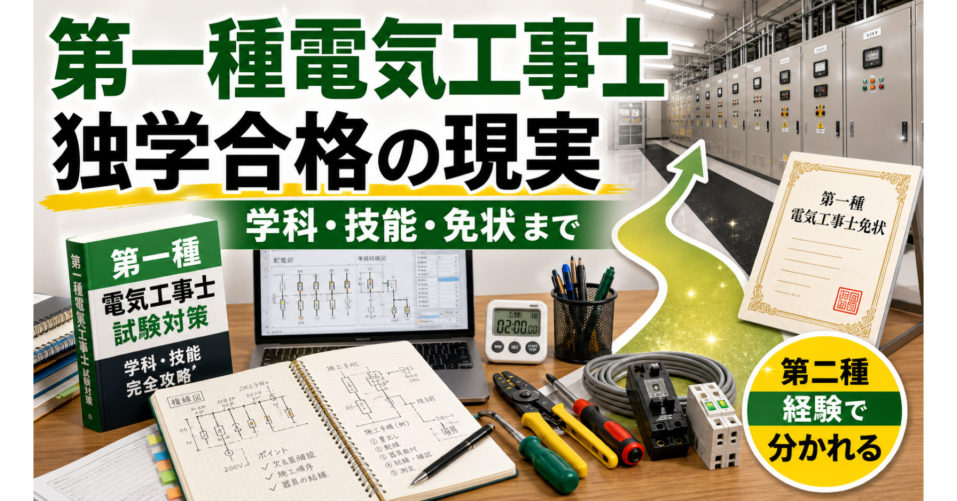 第一種電気工事士 独学合格の現実｜学科・技能・免状までの進め方 (2026年版)