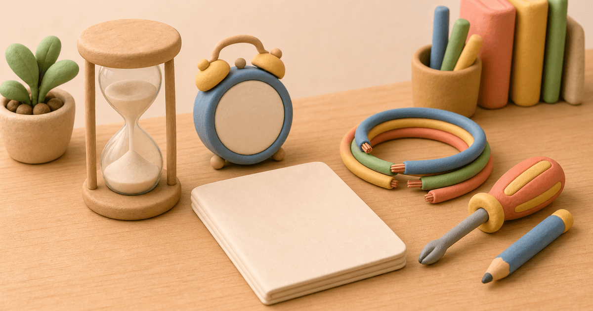 第二種電気工事士 学科の勉強時間 80-100 時間を週 10 時間で割る配分