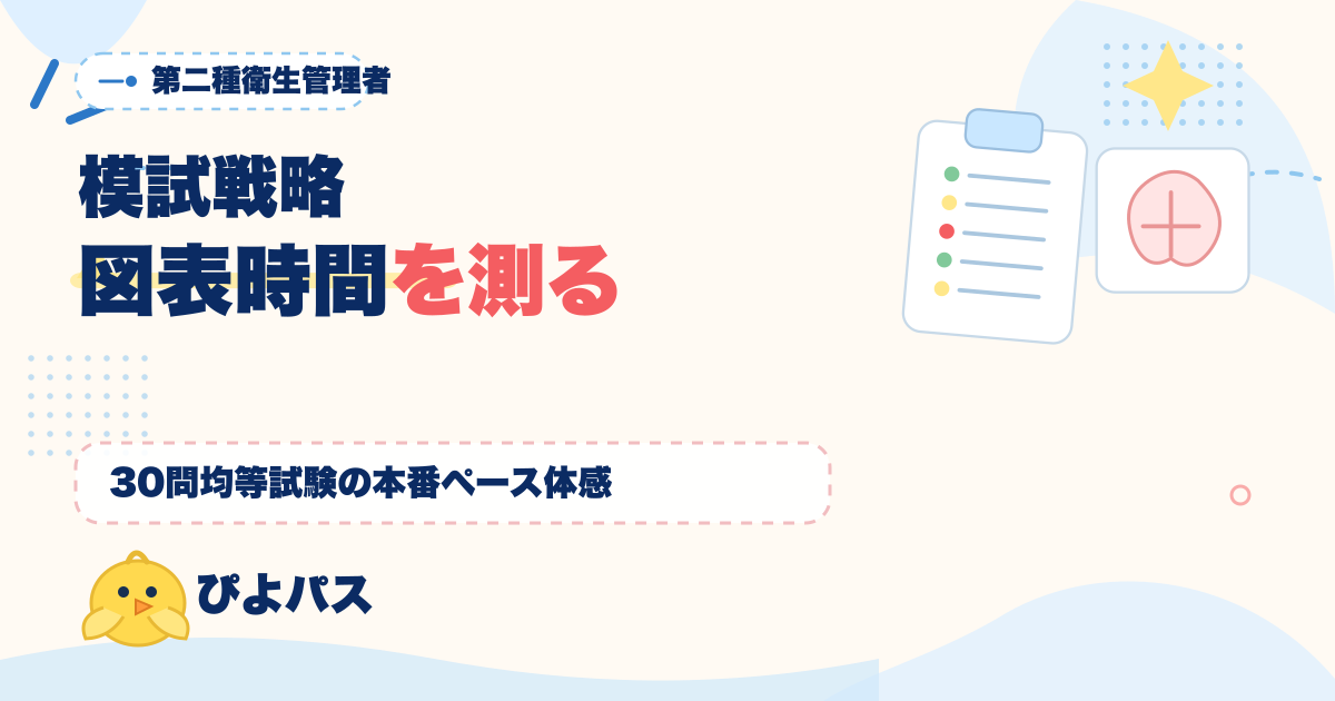 第二種衛生管理者 模試戦略|労働生理 10 問の図表所要時間を測る 30 問均等試験の本番ペース体感法