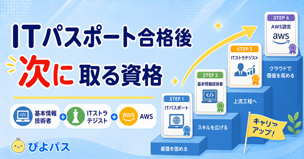 【2026年版】ITパスポート合格後に取るべきIT資格5選｜基本情報・情報セキュリティへの最短ルート