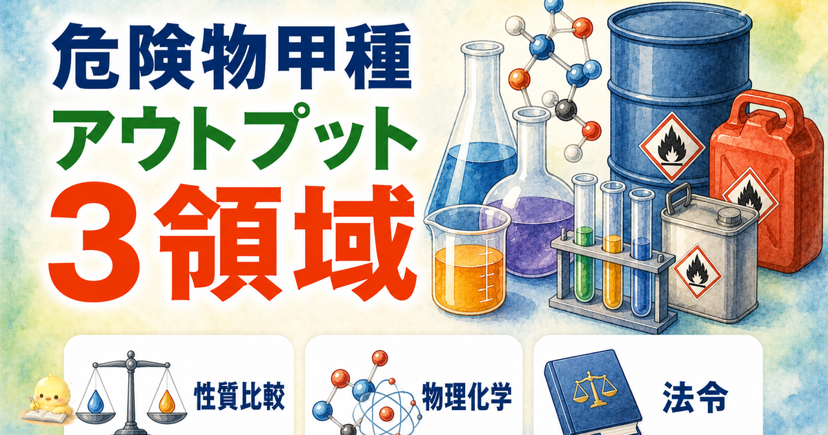 【2026年版】危険物甲種のアウトプット勉強法 5 選｜全 6 類の性質を比較説明で完全整理