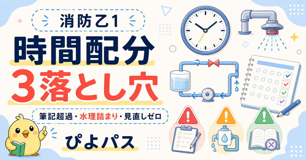 消防乙1 時間配分3落とし穴｜筆記超過/水理詰まり/見直しゼロ (2026年版)