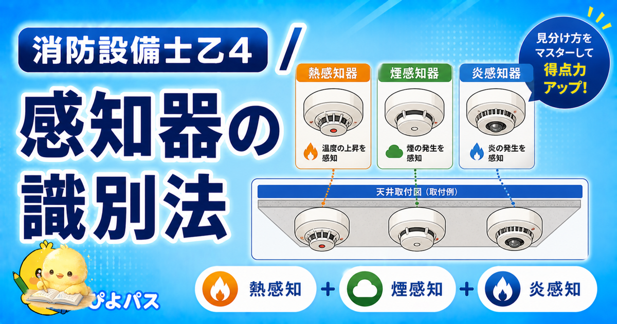 【2026年版】消防設備士乙4 感知器 8 種 完全攻略|3 軸 (視覚・場所・原理) で識別ミス回避