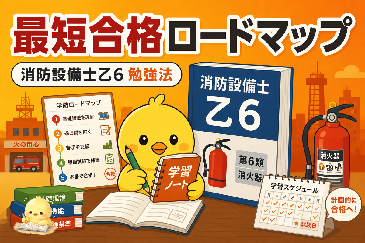 消防設備士乙6 勉強法 科目3グループ|暗記科目/計算科目/実技 (2026年版)
