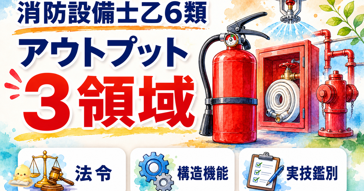 【2026年版】消防設備士乙6のアウトプット勉強法 5 選|消火器の種類・適応火災を声に出して定着