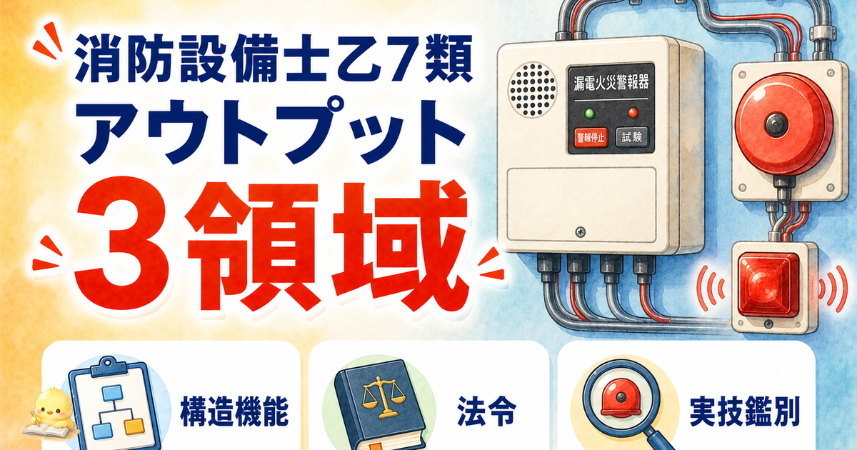 【2026年版】消防設備士乙7のアウトプット勉強法 3 領域｜変流器・受信機・音響装置を声で語り合格率 60% を突破