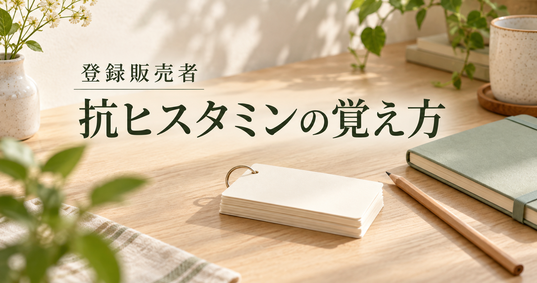 登録販売者 抗ヒスタミン成分の覚え方|成分一覧・用途・注意点を表で整理