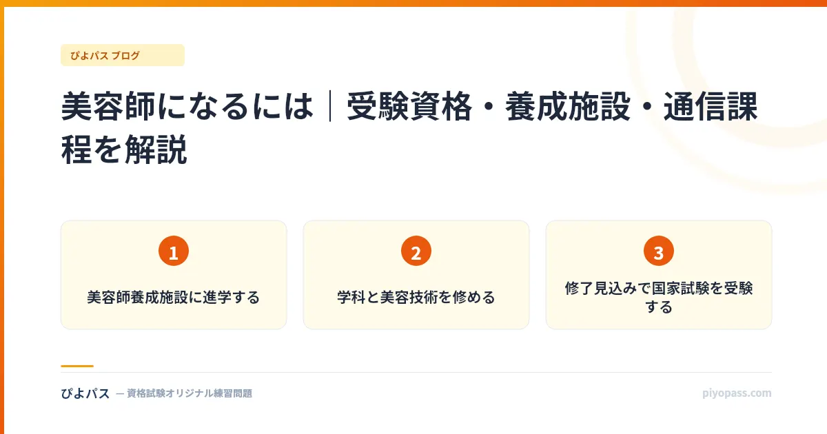 美容師になるには|受験資格・養成施設・通信課程を解説
