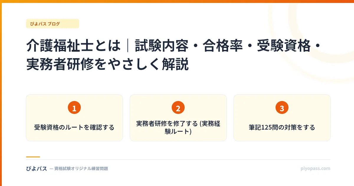 介護福祉士とは|試験内容・合格率・受験資格・実務者研修をやさしく解説