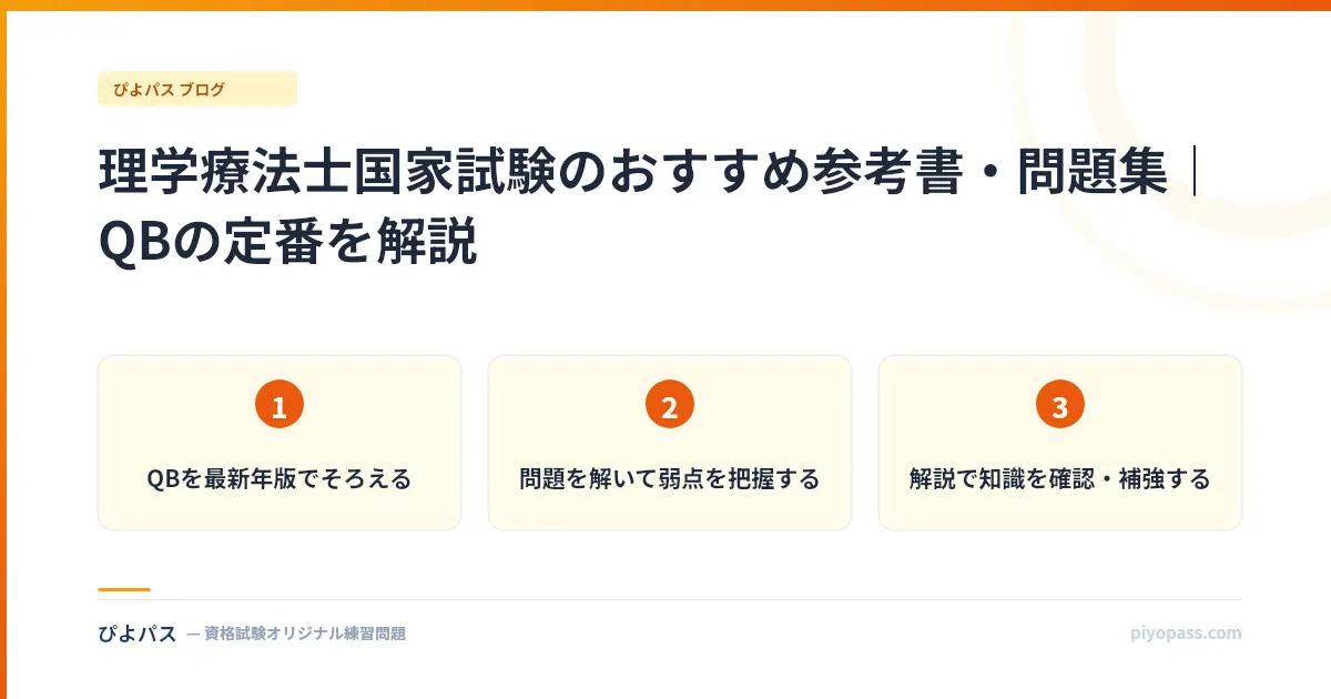 理学療法士国家試験のおすすめ参考書・問題集|QBの定番を解説