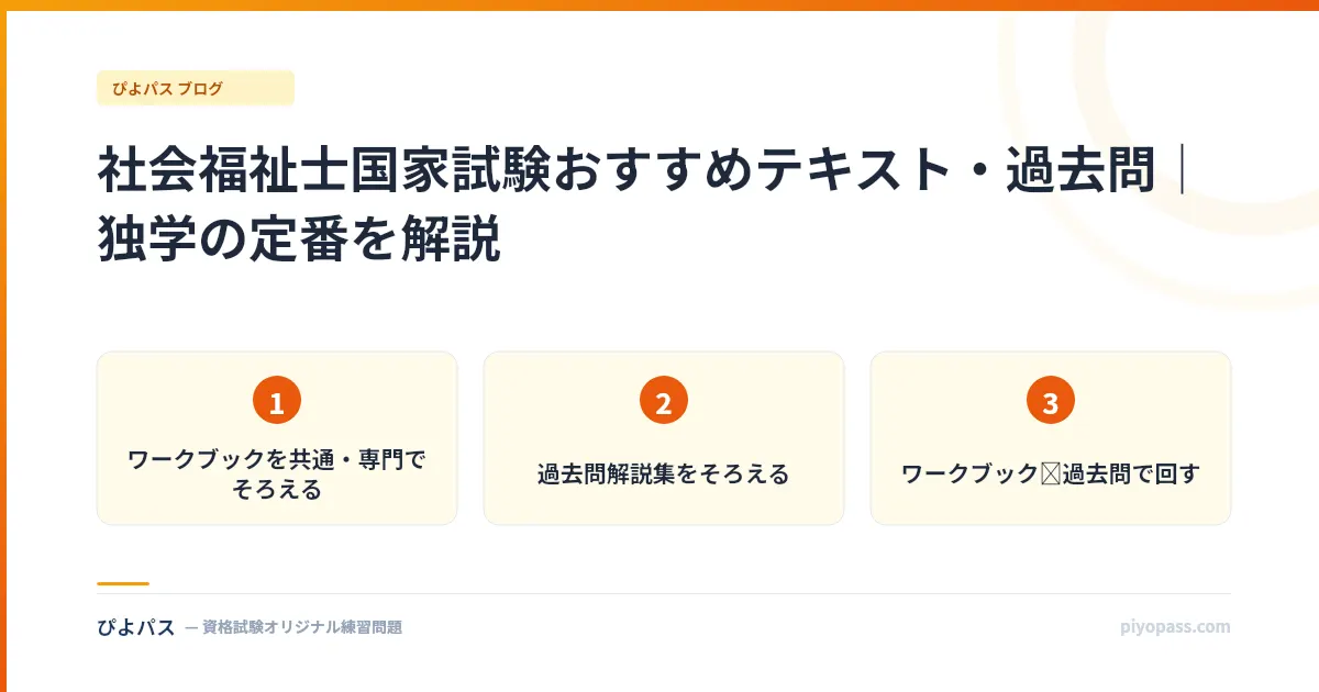 社会福祉士国家試験おすすめテキスト・過去問｜独学の定番を解説
