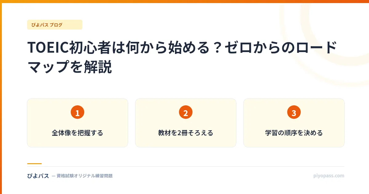 TOEIC初心者は何から始める?ゼロからのロードマップを解説