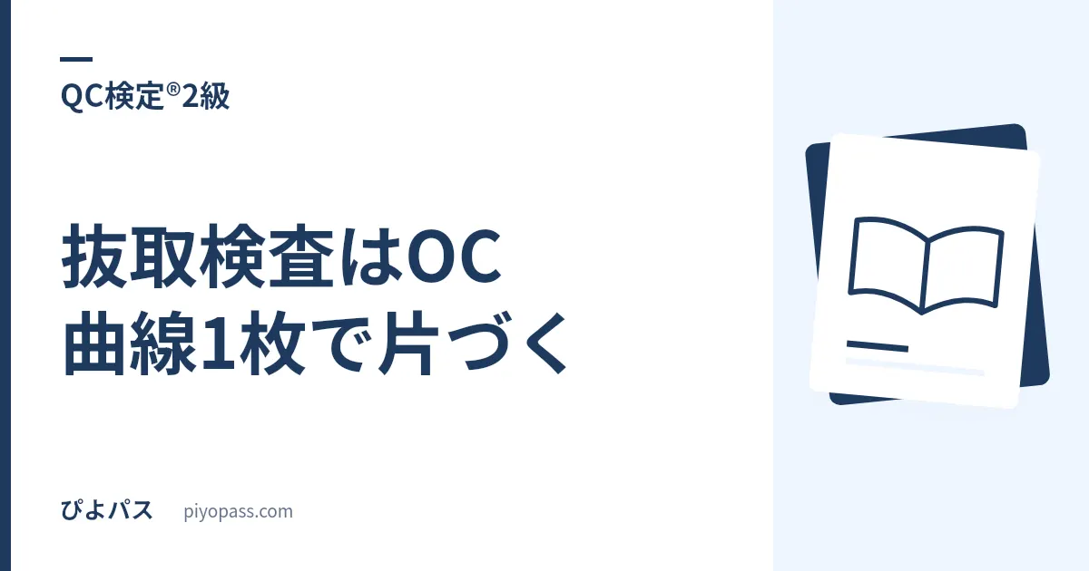 QC検定®2級の抜取検査はOC曲線1枚で片づく｜ロットを大きくしてもサンプル数を増やさなくてよい理由