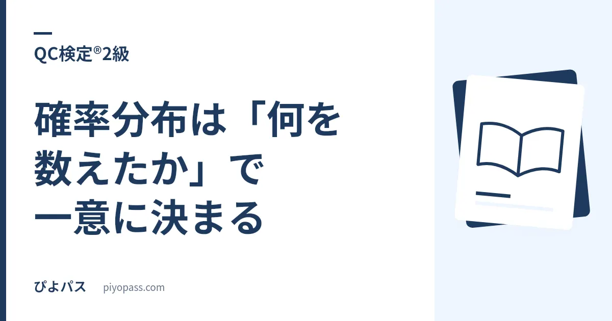 QC検定®2級の確率分布は「何を数えたか」で一意に決まる｜正規・二項・ポアソンの選び分け