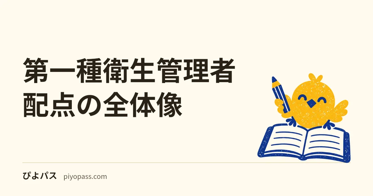 第一種衛生管理者 配点の全体像|有害業務20問/共通14問/労働生理10問と得点設計 (2026年版)